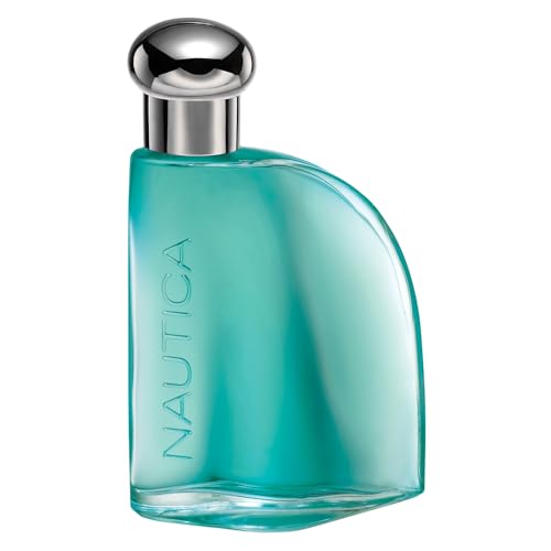 NAUTICA BLUE Classic Eau de Toilette for Men – Citrusy and Earthy Scent – Aromatic Notes of Bergamot, Jasmine, and Musk – Great for Everyday Wear – 3.4 Fl Oz