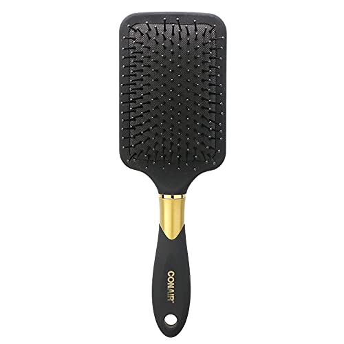 Conair Velvet Touch Hairbrush for Thick Hair, Detangler Brush with Nylon Bristles, Color May Vary, 1 Count