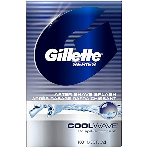 Gillette Series Cool Wave After Shave, Aftershave for Men, After Shave Cologne Men, 3.3 fl oz, 100 ml, After Shave Lotion for Men, Post Shave Balm Men, Aftershave, Mens Aftershave, Aftershave Balm
