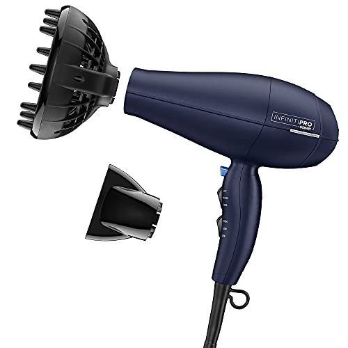 Conair Hair Dryer with Innovative Diffuser, 1875W Hair Dryer, Innovative Diffuser Enhances Curls and Waves while Reducing Frizz