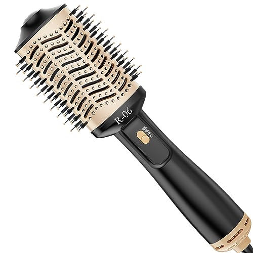 Hair Dryer Brush Blow Dryer Brush in One, 4 in 1 Hair Dryer and Styler Volumizer with Oval Barrel, Professional Salon Hot Air Brush for All Hair Types