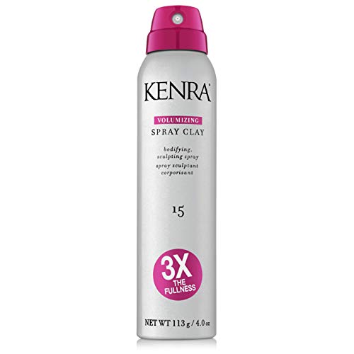 Kenra Volumizing Spray Clay 15 | Bodifying, Fullness Spray | 3X The Fullness | Medium Hold | Provides Texture & Volume With A Long-Lasting Finish | All Hair Types | 4 oz