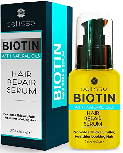 Biotin Hair Thickening Serum for Men and Women – Intense Strengthening Treatment Product with Natural Botanical Oil Blend to Help Boost Thin Hair – Repair Thinning Hair, Increase Volume and Shine