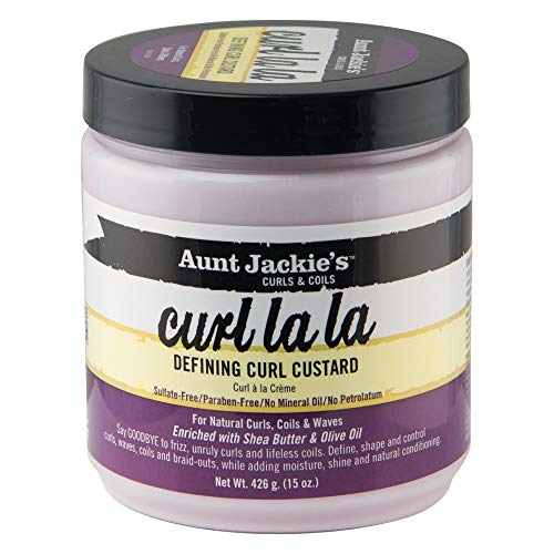 Aunt Jackie’s Curl La La, Lightweight Curl Defining Custard, Enriched with Shea Butter & Olive Oil, Basic, 15 Ounce