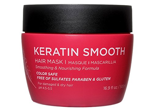 Luseta Keratin Smooth Hair Mask Hydrating & Nourishing for Dry Damaged Hair 16.9 oz