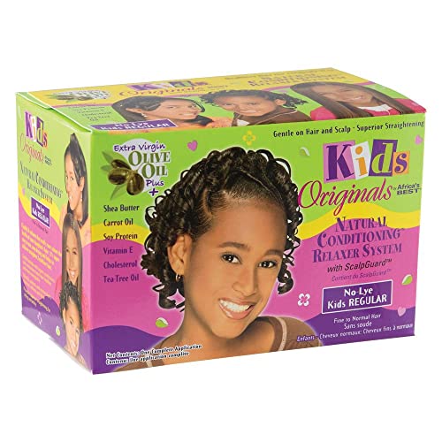 Originals by Africa’s Best Kids Natural Conditioning Relaxer System With Scalpguard (Regular Kit) Fortified and Enriched with Our Special Herbal Blend, Protect and Strengthen Your Child’s Hair
