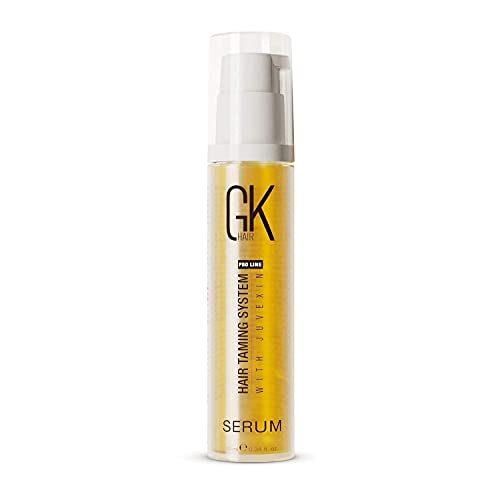 GK HAIR Global Keratin 100% Organic Argan Oil Anti Frizz Mini Serum (0.34 Fl Oz/10ml) Styling Smoothing Strengthening Hydrating & Nourishing Heat Protection Shine Frizz Control Dry Damage Hair Repair