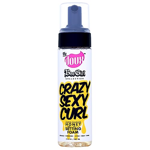 The Doux CRAZYSEXYCURL Honey Setting Foam, Mousse Hair Foam, With Natural Honey to Style, Condition, and Define, Suitable for All Hair Types – 7oz…