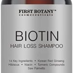 First Botany Cosmeceuticals, Hair Regrowth and Anti Hair Loss Shampoo 16 fl oz, with DHT blockers- Daily Hydrating, Detoxifying, Volumizing Shampoo For Men and Women