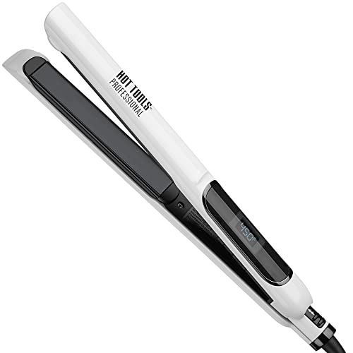 Hot Tools Pro Artist Nano Ceramic Hair Straightener | For Smooth, Straight Hair (1 in)